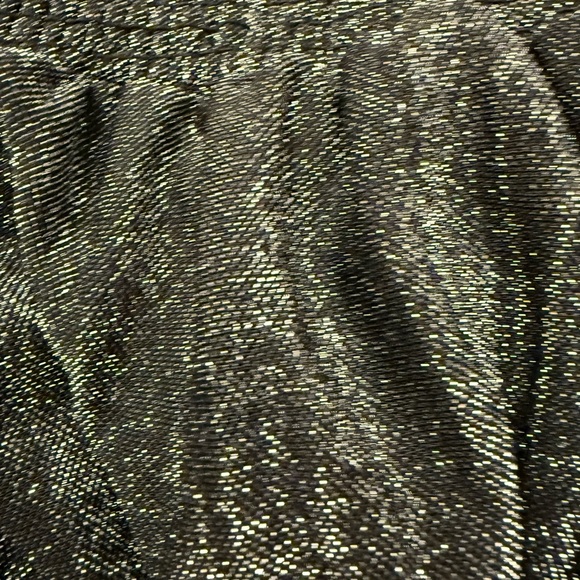 NWT Ramy Brook Pleated Athena Pants Black with Silver Metallic Knit Wide-Leg - Picture 4 of 8